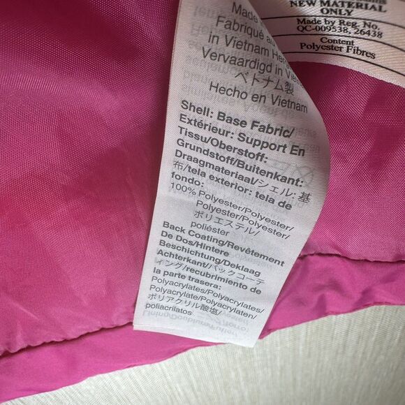 J CREW Crewcuts $168 Girl's HOT PINK Hooded Quilted Puffer Coat Jacket 8/M - Picture 6 of 9